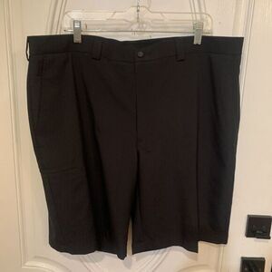 Mens ProTour Coolplay Golf Performance Shorts 40 Black Flat Front 10''‎ inseam